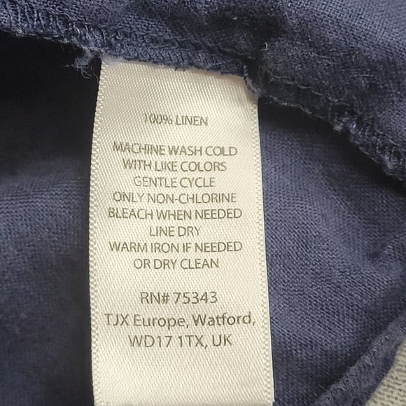 Cynthia Rowley Womens Linen Summer Dress 4 Halter Pockets Blue - Picture 15 of 15